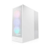 NZXT H7 Flow RGB Mid-Tower ATX Airflow Computer Case, 3x RGB Core Pre-Installed Fans, Up to 420mm Radiator & 10x Fans Support, SGCC Steel Material, Ultra-Clear Tempered Glass, White | CM-H72FW-R1